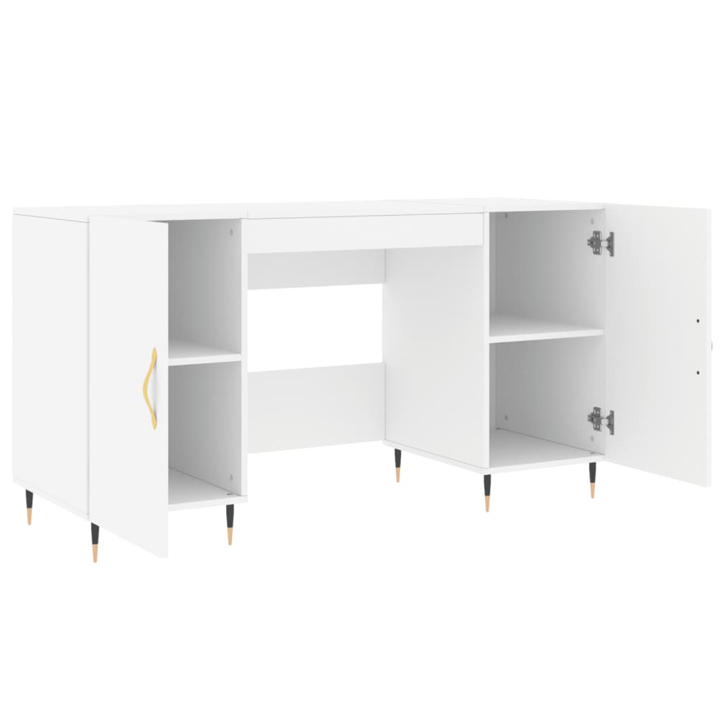 Schreibtisch Betongrau 140x50x75 cm Holzwerkstoff