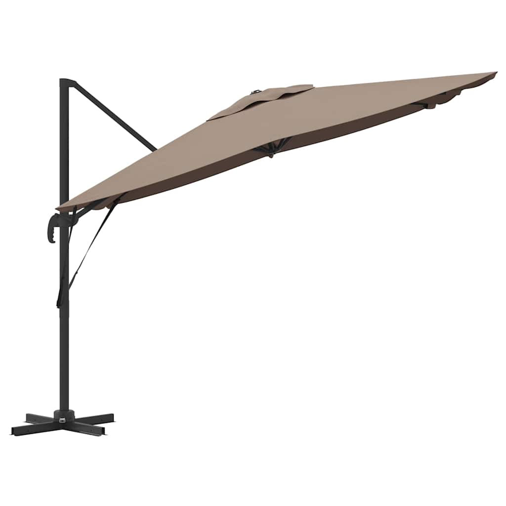 Roma Parasol Beige 286 x 284 x 265 cm Aluminium und Polyester
