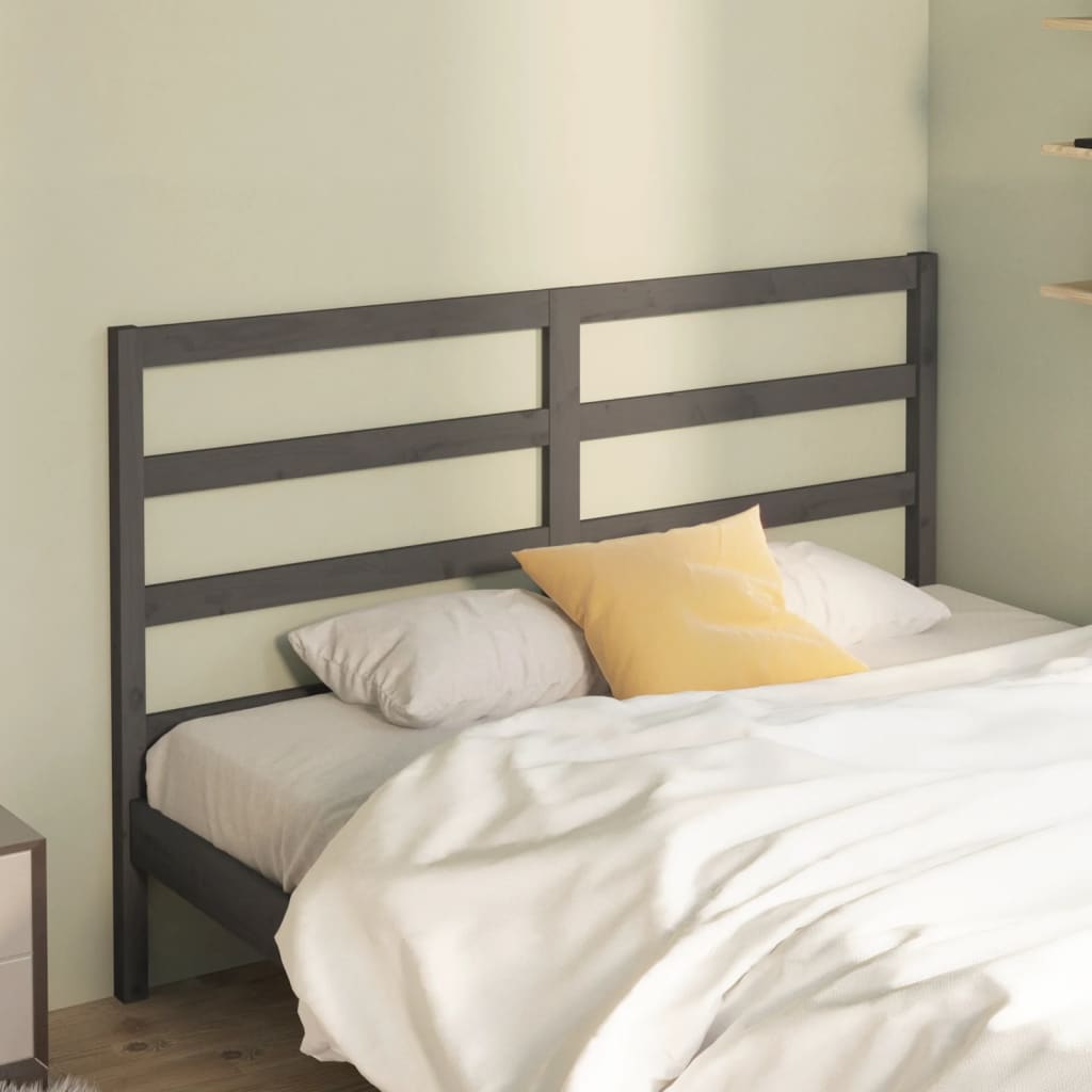 Kopfteil Grau 81x4x100 cm Massivholz Kiefer