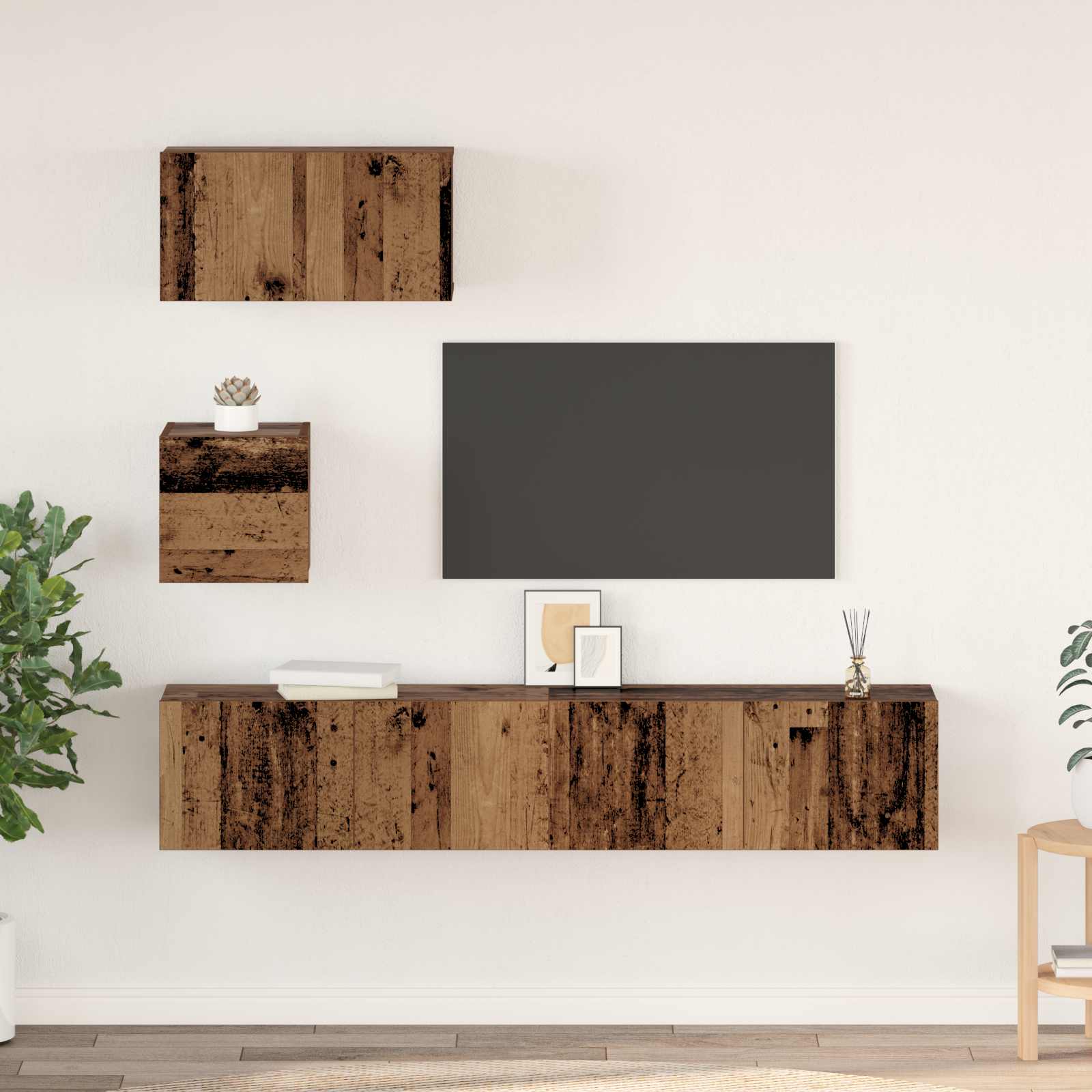 4-tlg. TV-Schrank-Set Sonoma-Eiche Holzwerkstoff
