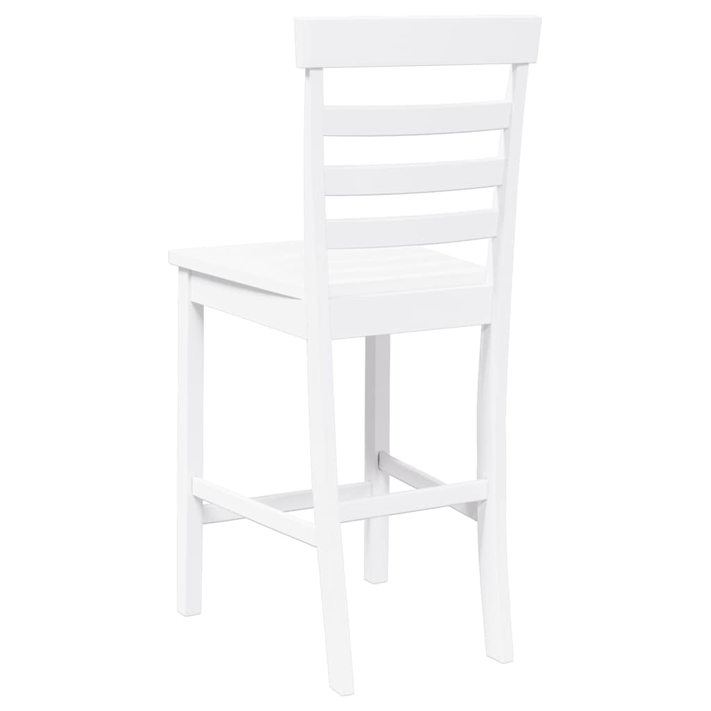 Barhocker 2 Stk. Weiß Stoff