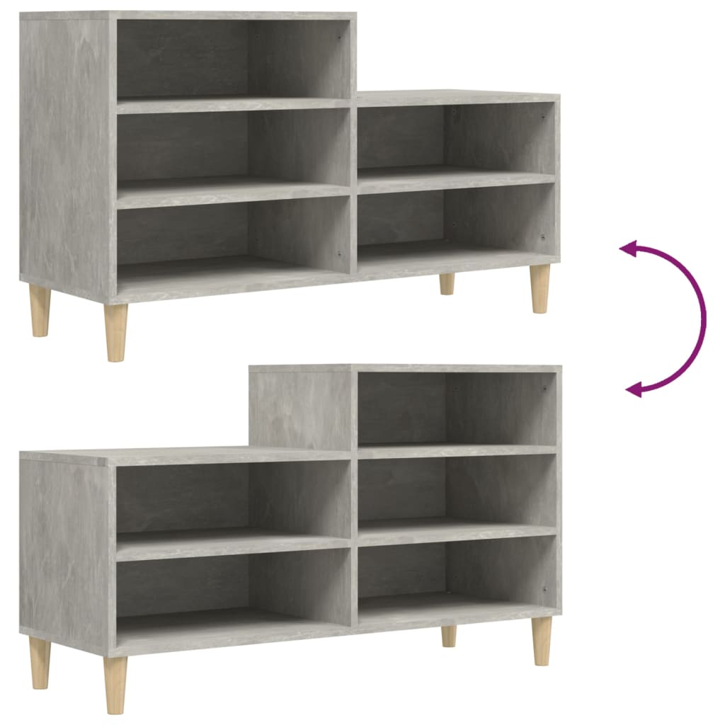 Schuhregal Weiß 102x36x60 cm Holzwerkstoff