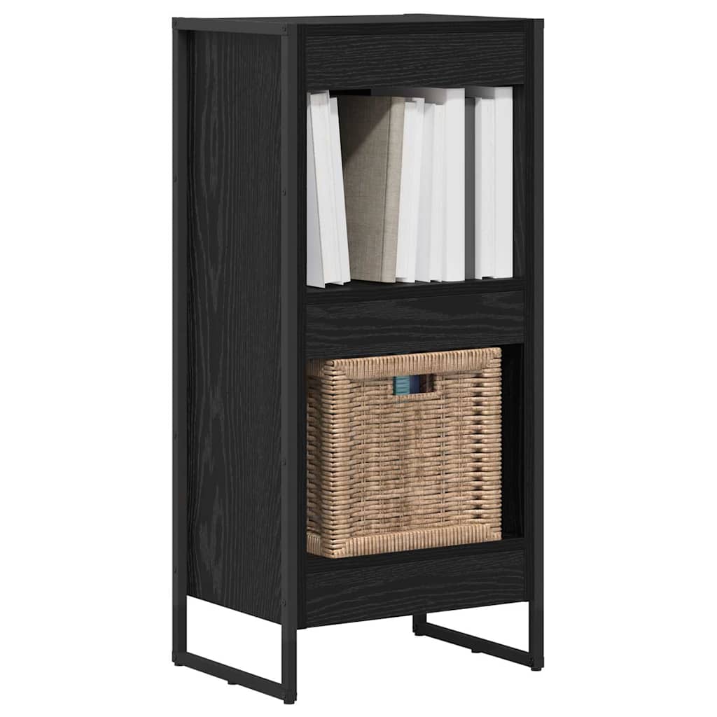 Bücherregal 2 pcs Schwarz Eichen-Optik 60 x 30 x 189,5 cm