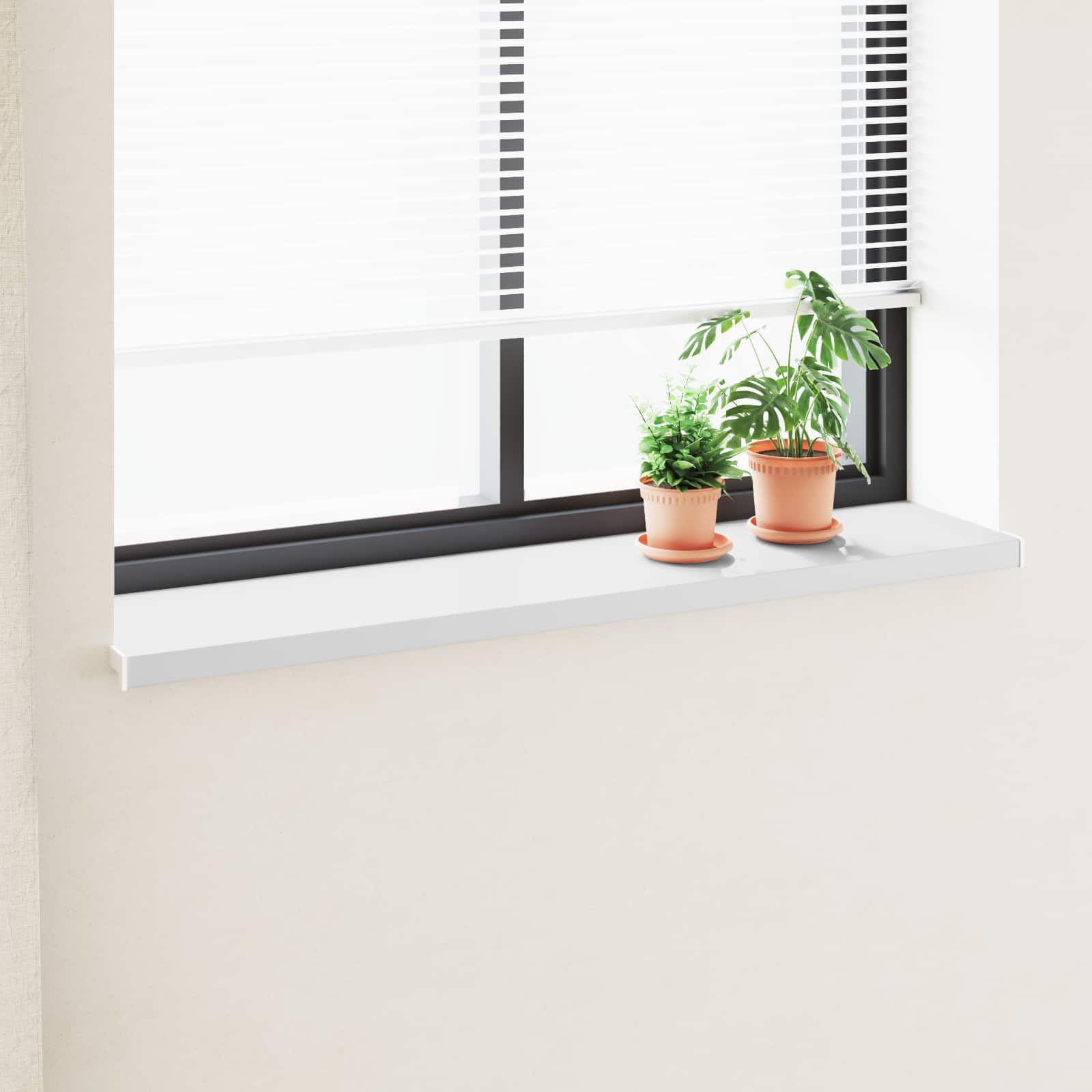 Fensterbank Weiß 60 x 10 x 4,5 cm PVC