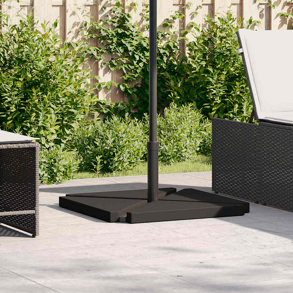 vidaXL Sonnenschirm-Gewichtsplatten 4 Stk. Grau Granit Dreieckig 14 kg