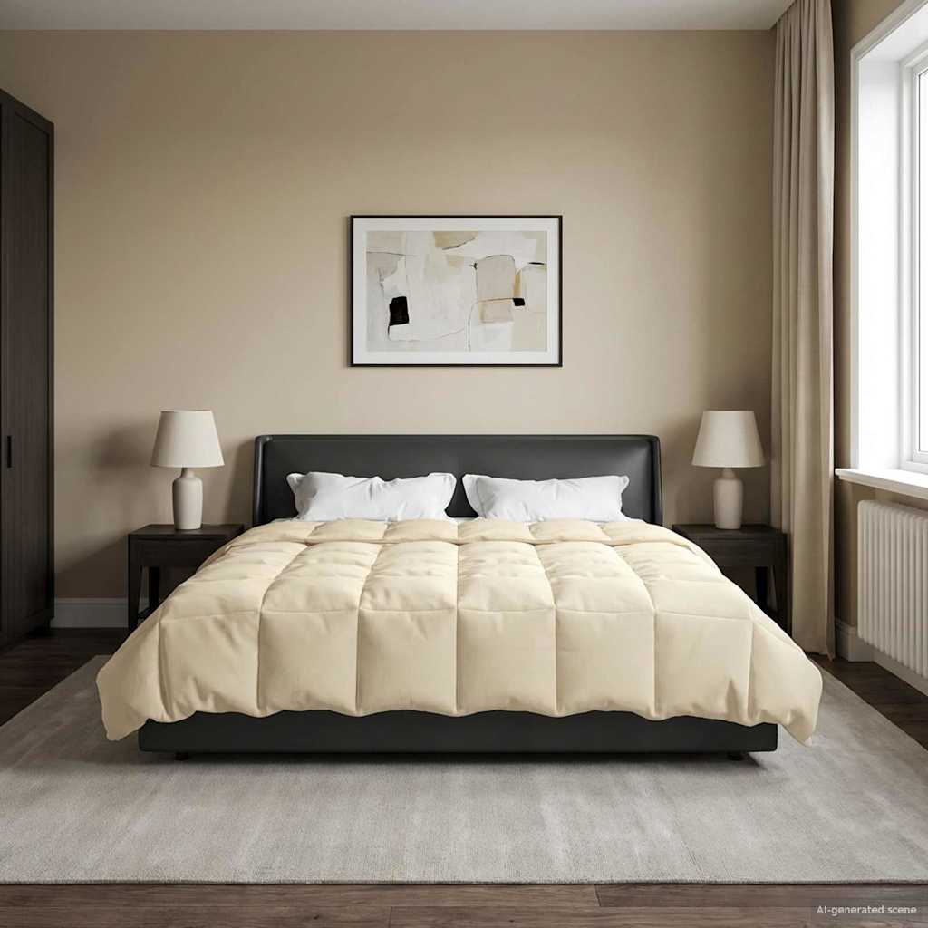 Winterbettdecke Gepolstert Anthrazit 240 x 260 cm Mikrofaser