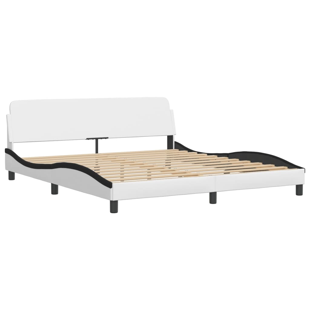 Bett mit Matratze "Dover" Schwarz 80x200 cm Kunstleder