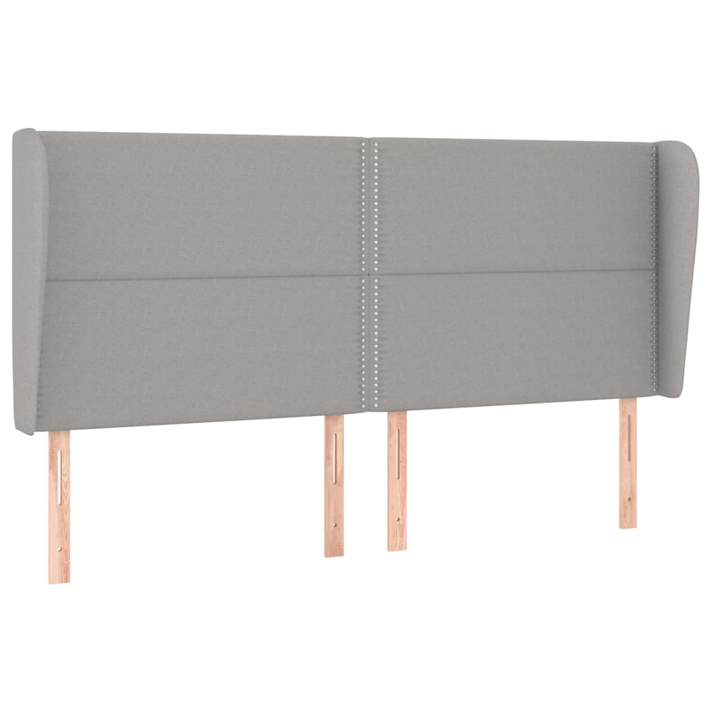 Kopfteil mit Ohren Dunkelgrau 83x23x78/88 cm Stoff