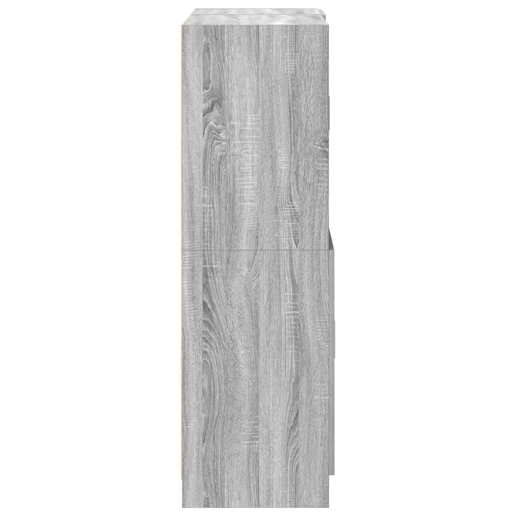 2-tlg. Küchenschrank-Set Weiß Holzwerkstoff
