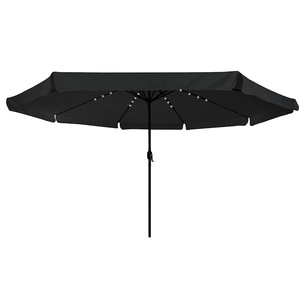 Garten-Sonnenschirm Sand und Anthrazit 395 x 395 x 245 cm