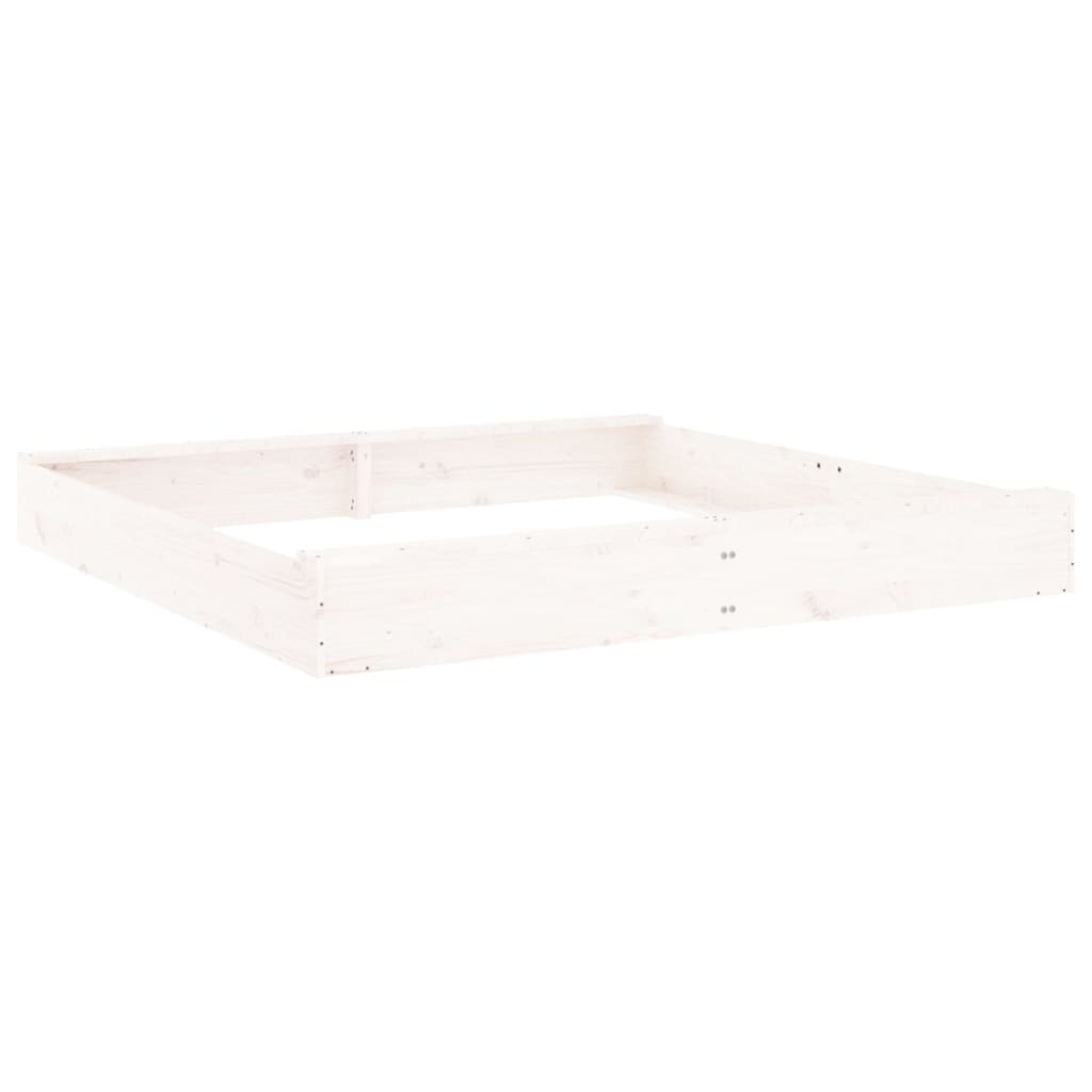 Sandkasten mit Sitzen Honigbraun Quadratisch Massivholz Kiefer