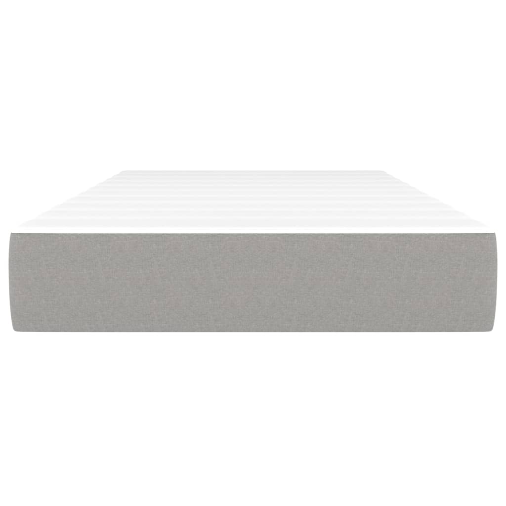 Taschenfederkernmatratze Mittel Hellgrau 100x203x20 cm Stoff
