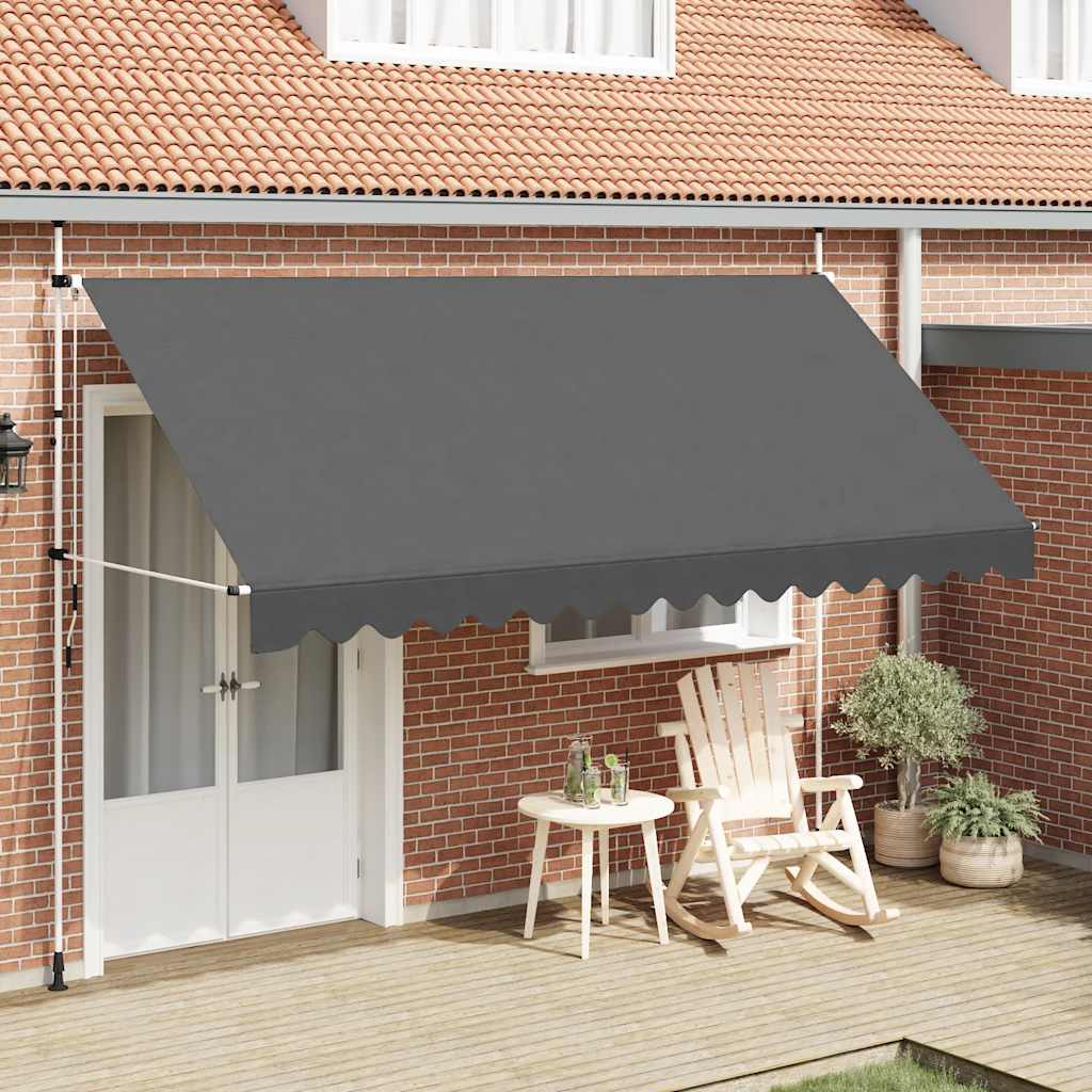 Einziehbare Markise Handbetrieben 150 cm Anthrazit