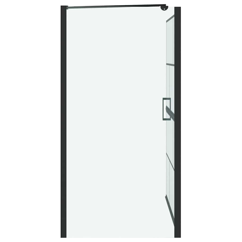 Bad-Duschschirm Schwarz und Transparent 80 x 68 x 128 cm