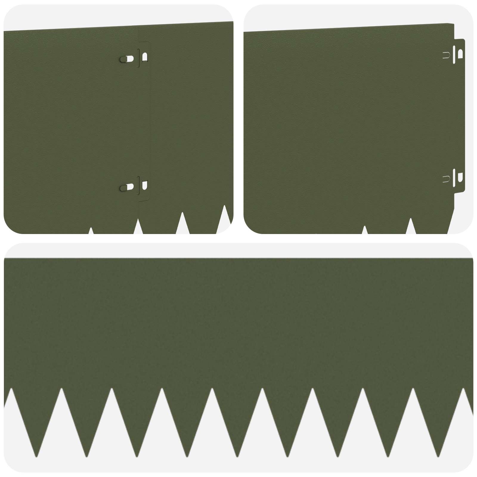 Raseneinfassung 10 pcs 103 x 10 cm Stahl Schwarz