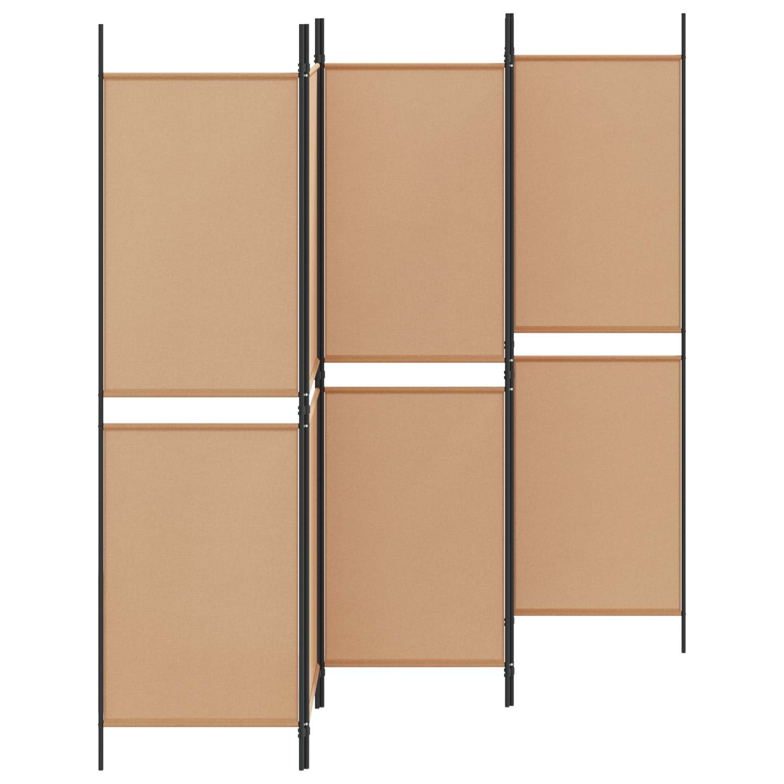 3-teiliger Raumteiler Beige 150 x 180 cm Stoff