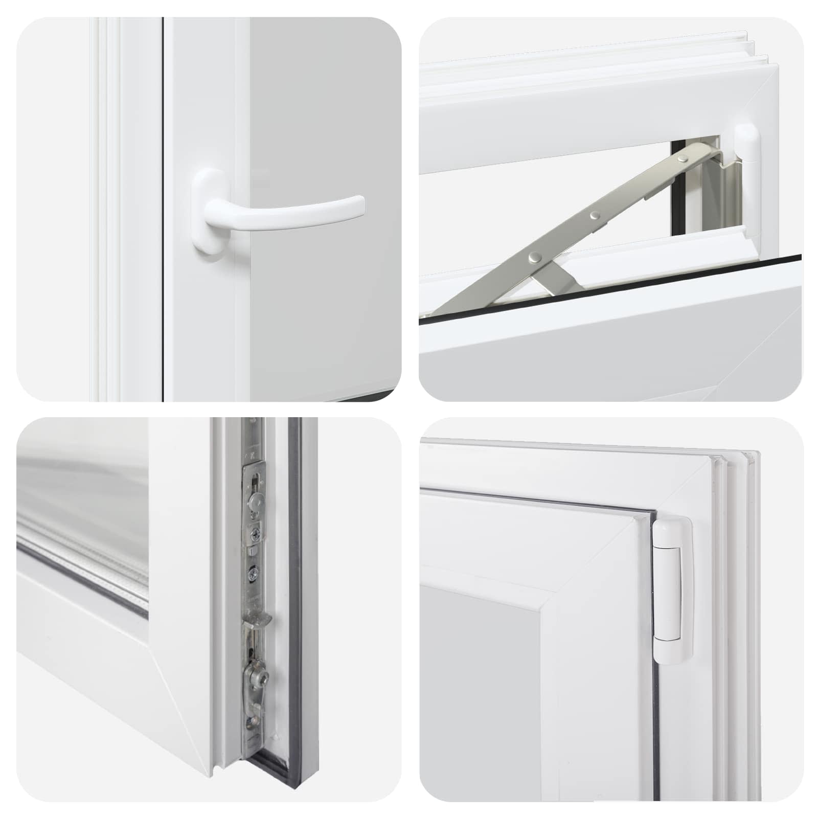 Kellerfenster RISOR 50 x 50 cm PVC und Glas Weiß