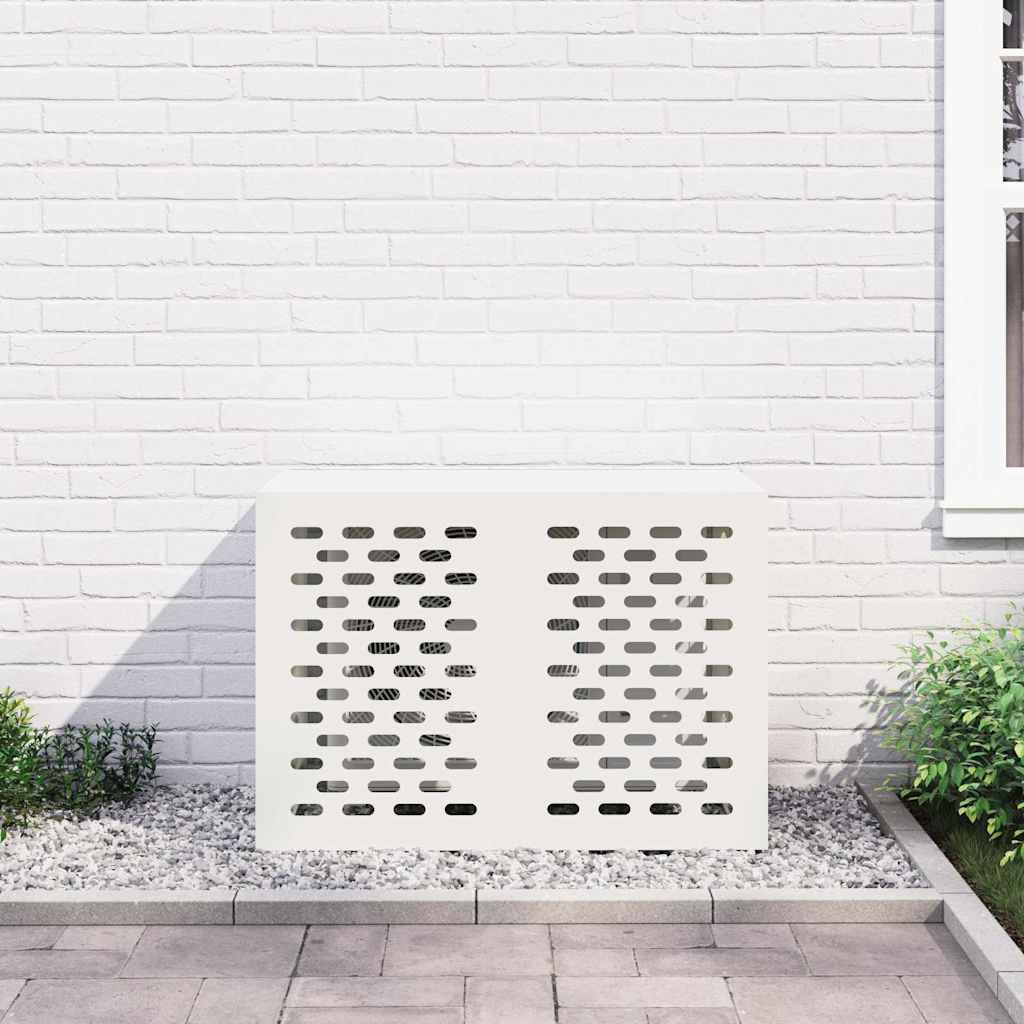 Klimaanlagenabdeckung Schwarz 90 x 40 x 60 cm Stahl