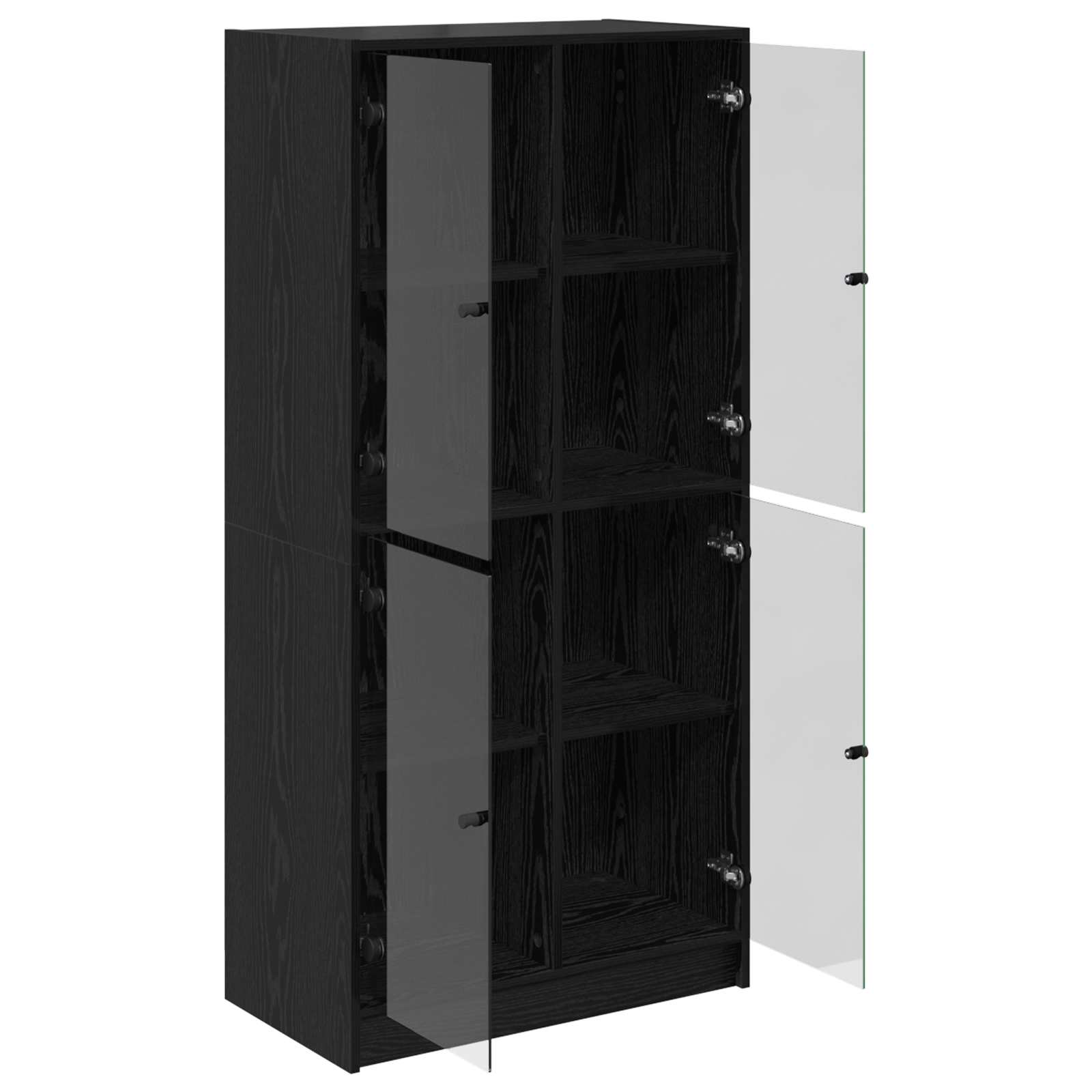 Bücherschrank mit Türen Weiß 136x37x142 cm Holzwerkstoff