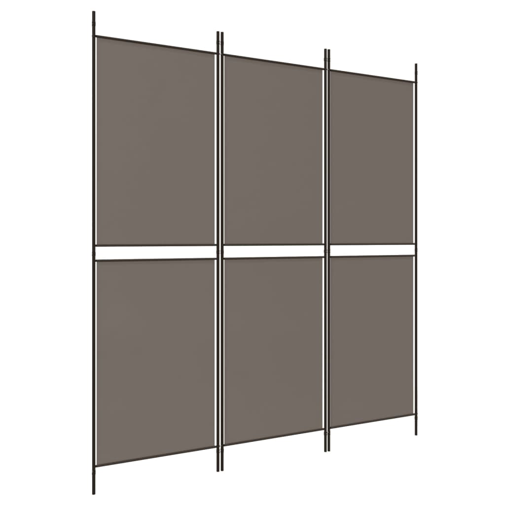 3-teiliger Raumteiler Beige 150 x 180 cm Stoff