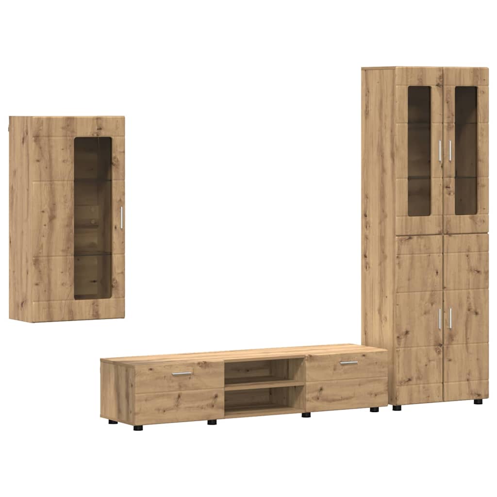 Highboard mit Regal FLORIN Weiß 60 x 35 x 182 cm Holzwerkstoff