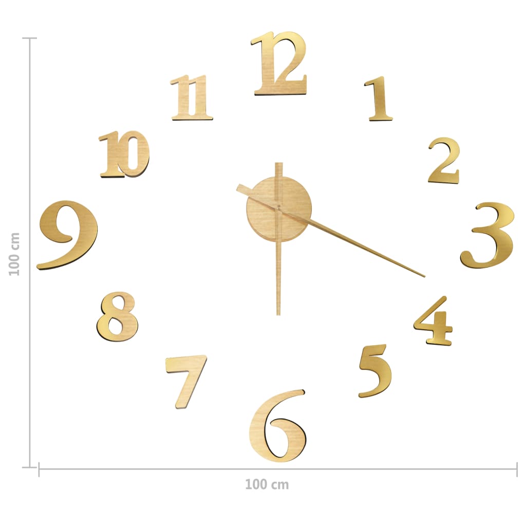 3D-Wanduhr Modernes Design Silbern 100 cm XXL