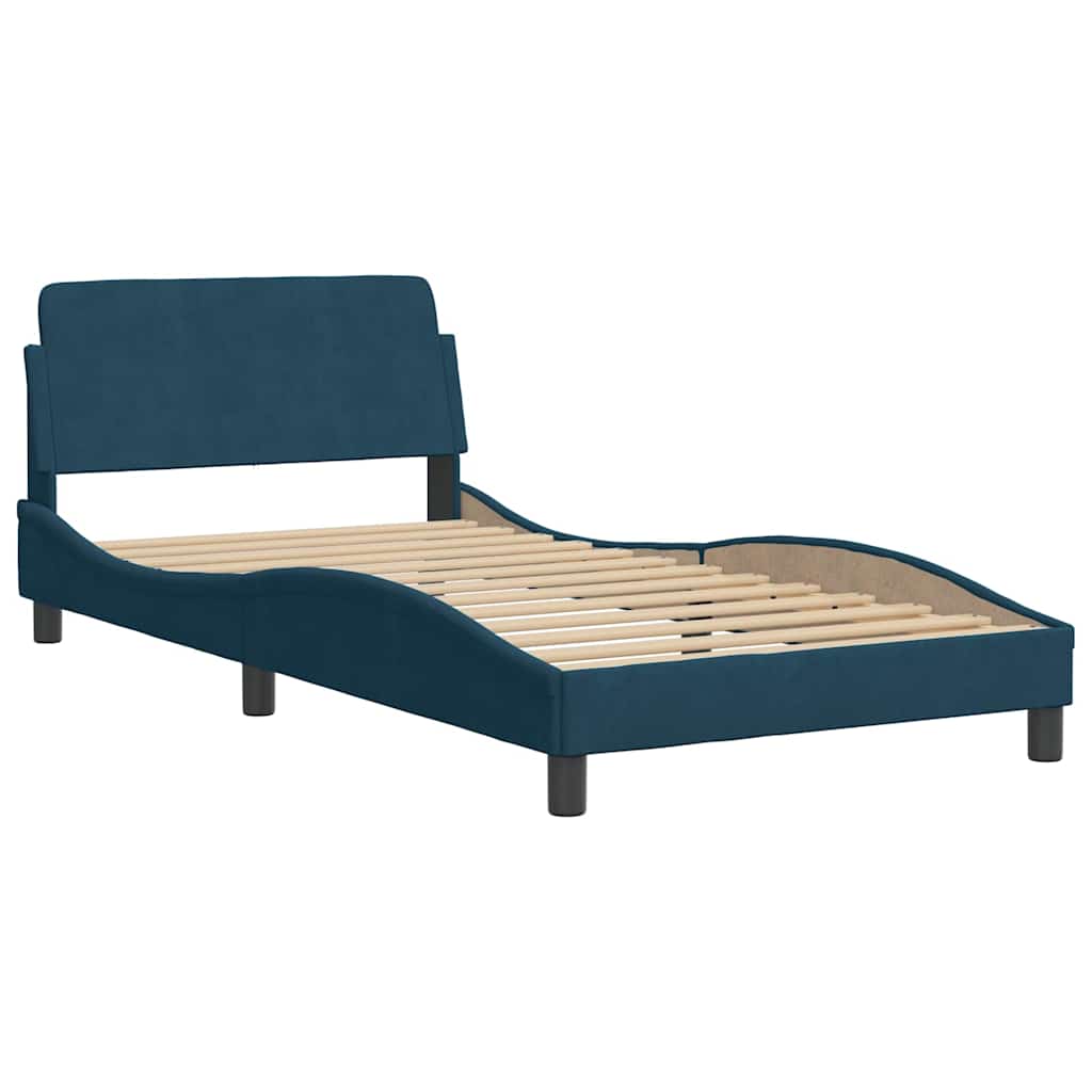 Bett mit Matratze Hellgrau 80x200 cm Samt