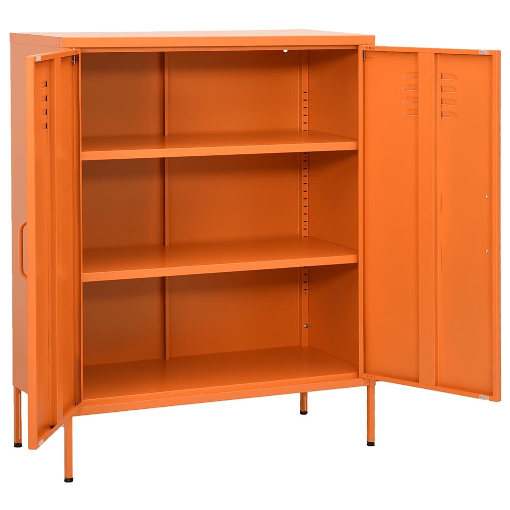 Beistellschrank Olivgrün 80x35x101,5 cm Stahl