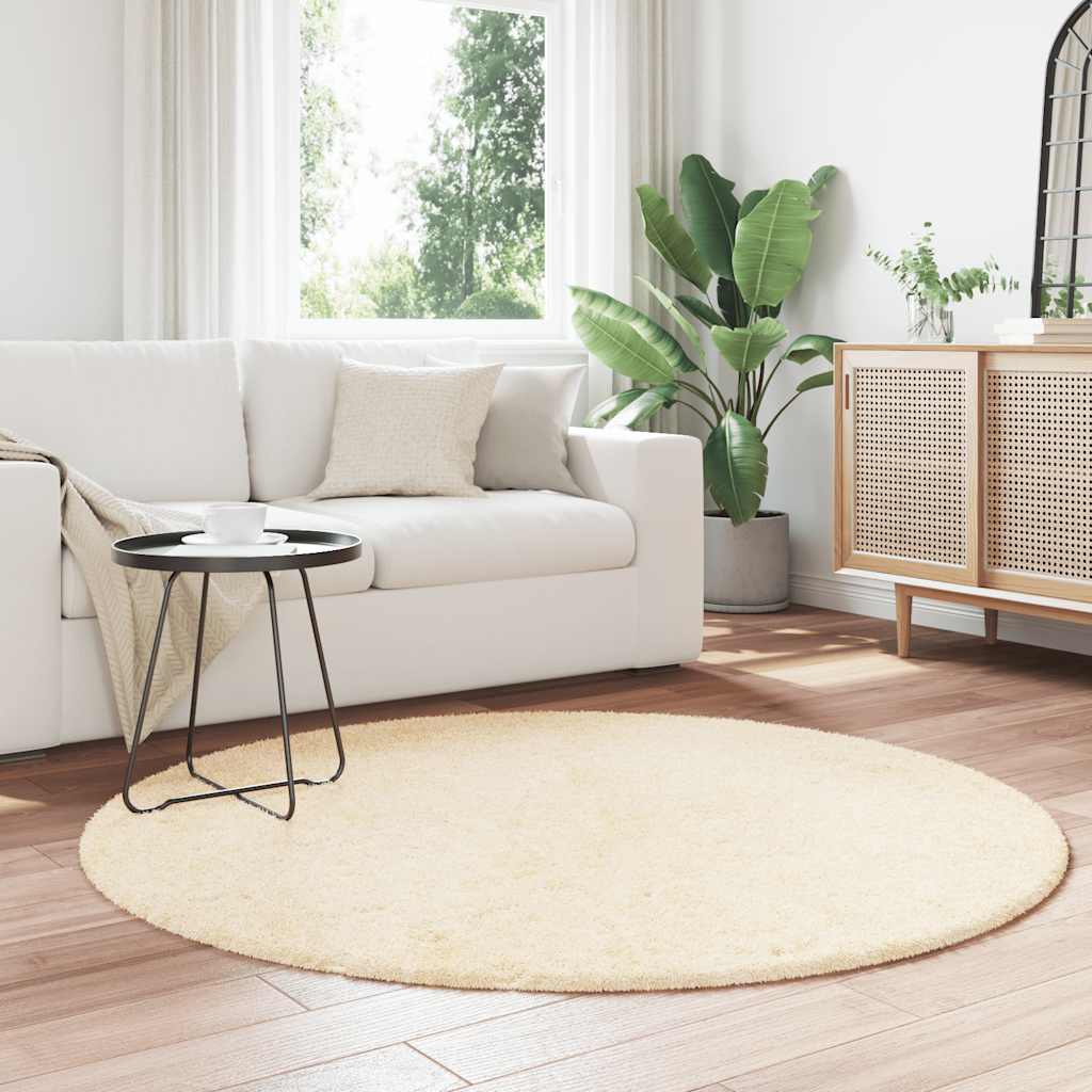 Teppich Shaggy Hochflor NAVARRA Beige 60x100 cm Polyester