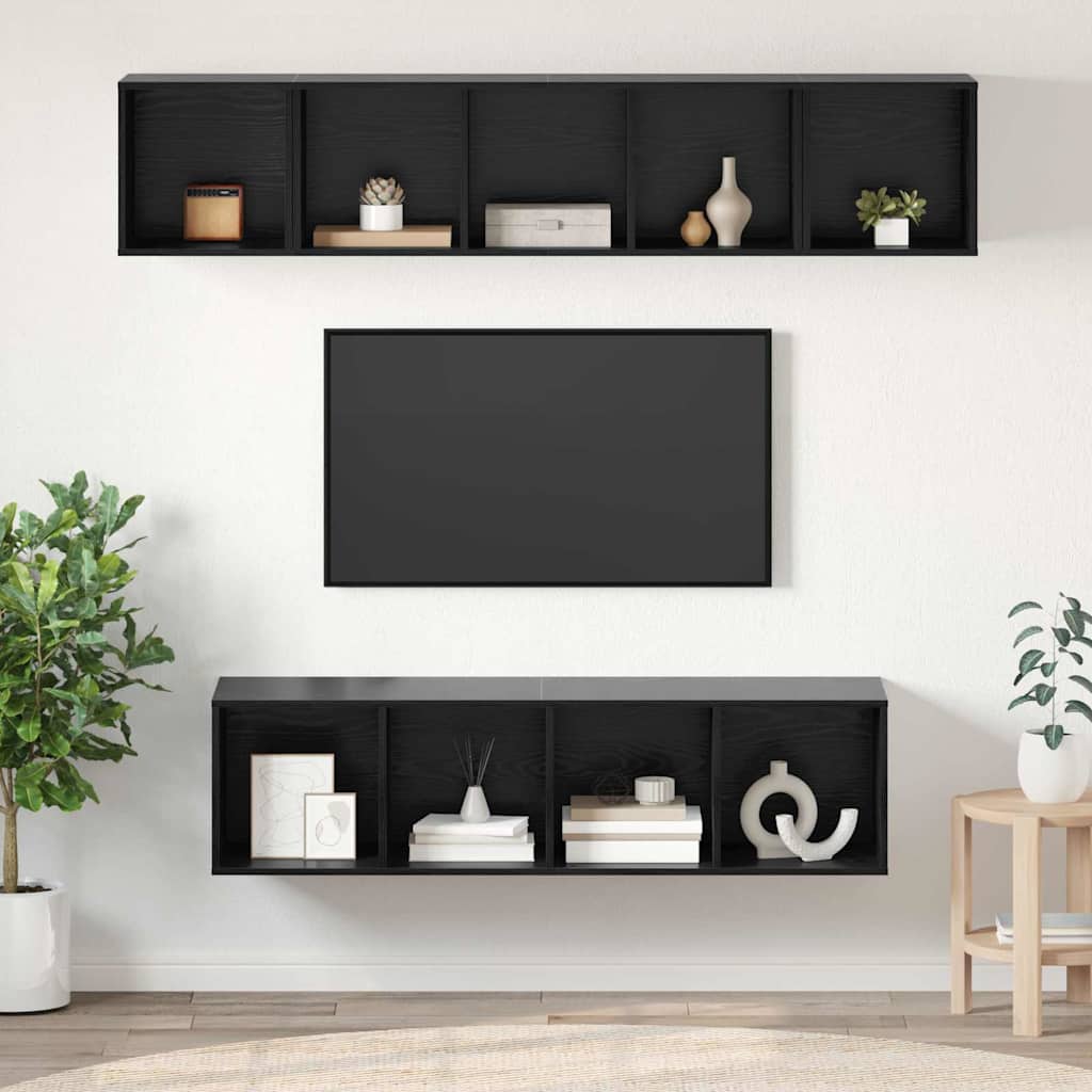 4-tlg. TV-Schrank-Set Weiß Holzwerkstoff