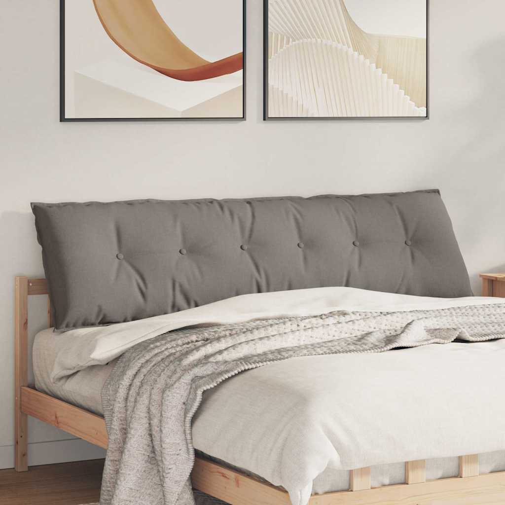 Rückenkissen Hellgrau 50 x 19 x 45 cm Stoff