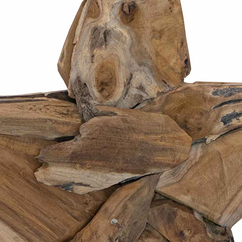 Weihnachtsstern Braun 31 x 15 x 46 cm Massivholz Teak