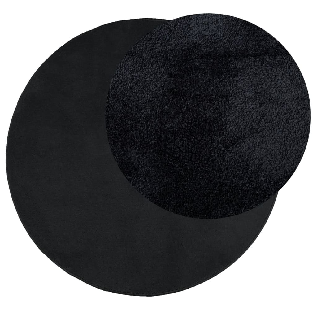 Teppich OVIEDO Kurzflor Anthrazit 120x120 cm
