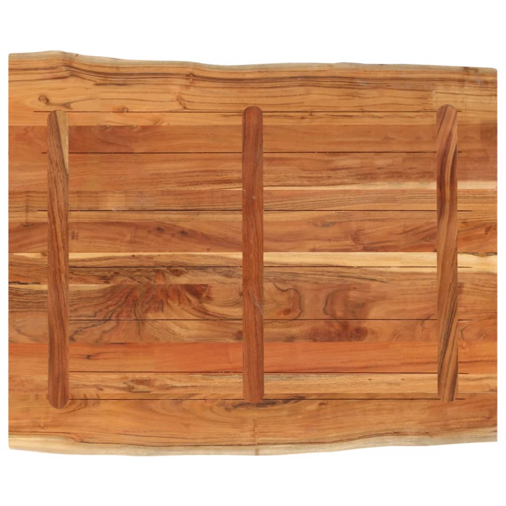 Tischplatte 40x40x2,5 cm Rechteckig Massivholz Akazie Baumkante