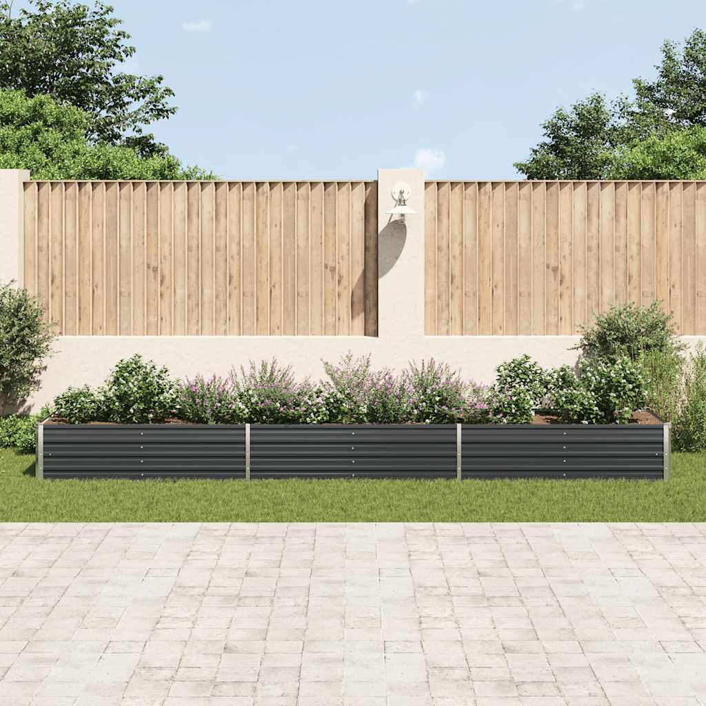 Hochbeet Anthrazit 160 x 80 x 77 cm Verzinkter Stahl