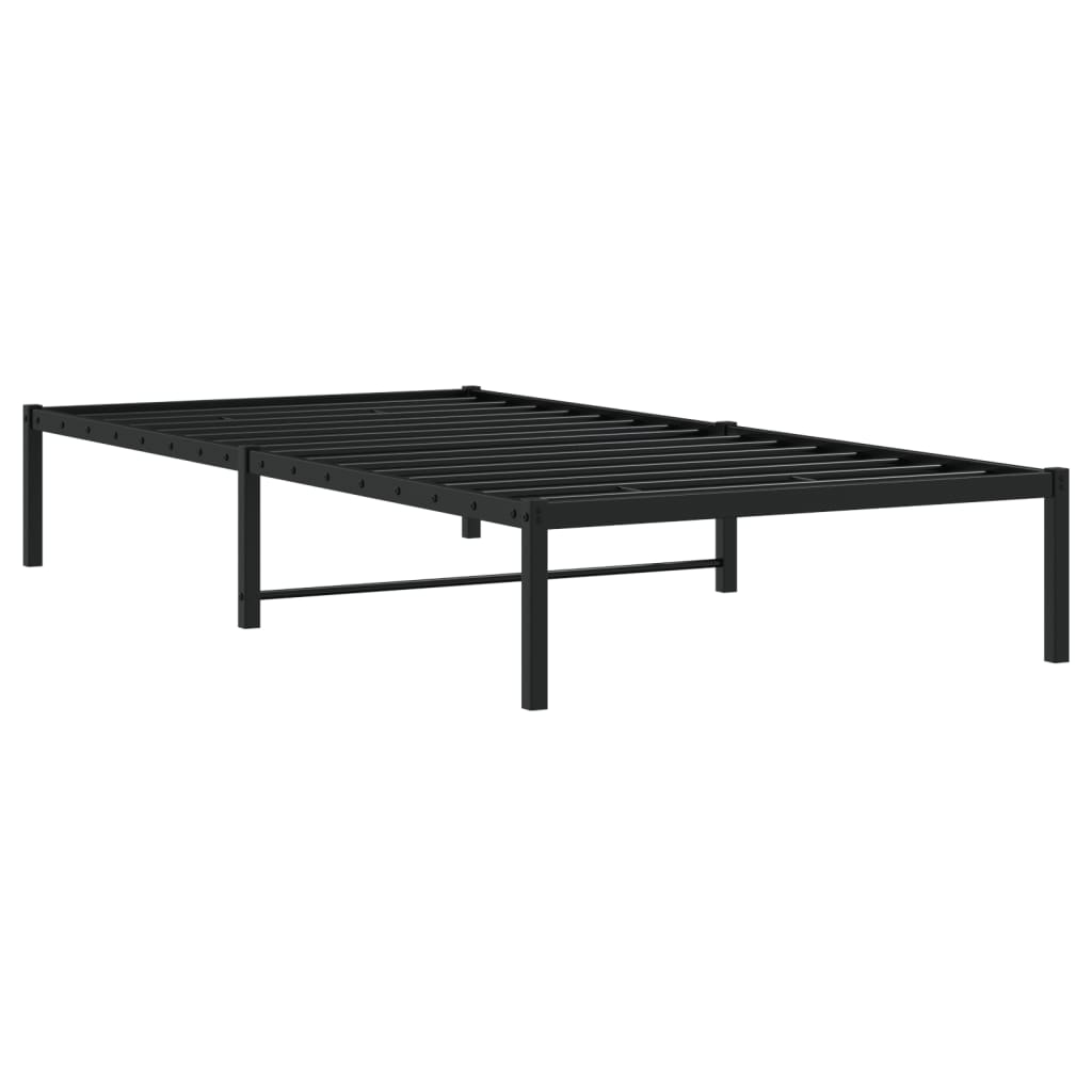 Bettgestell Metall Schwarz 75x190 cm