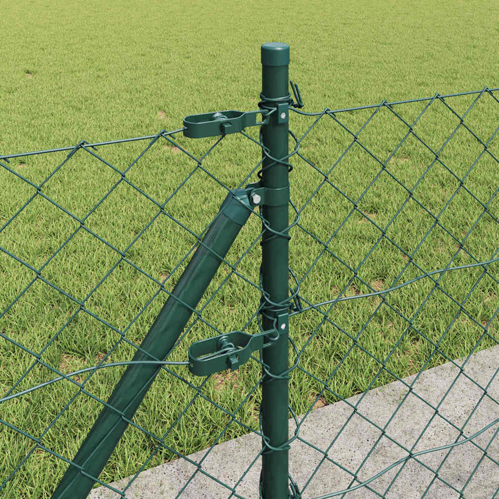 Outdoor Kettenglied-Zaun Erdfixierung 10 x 0,4 m Grün Netz