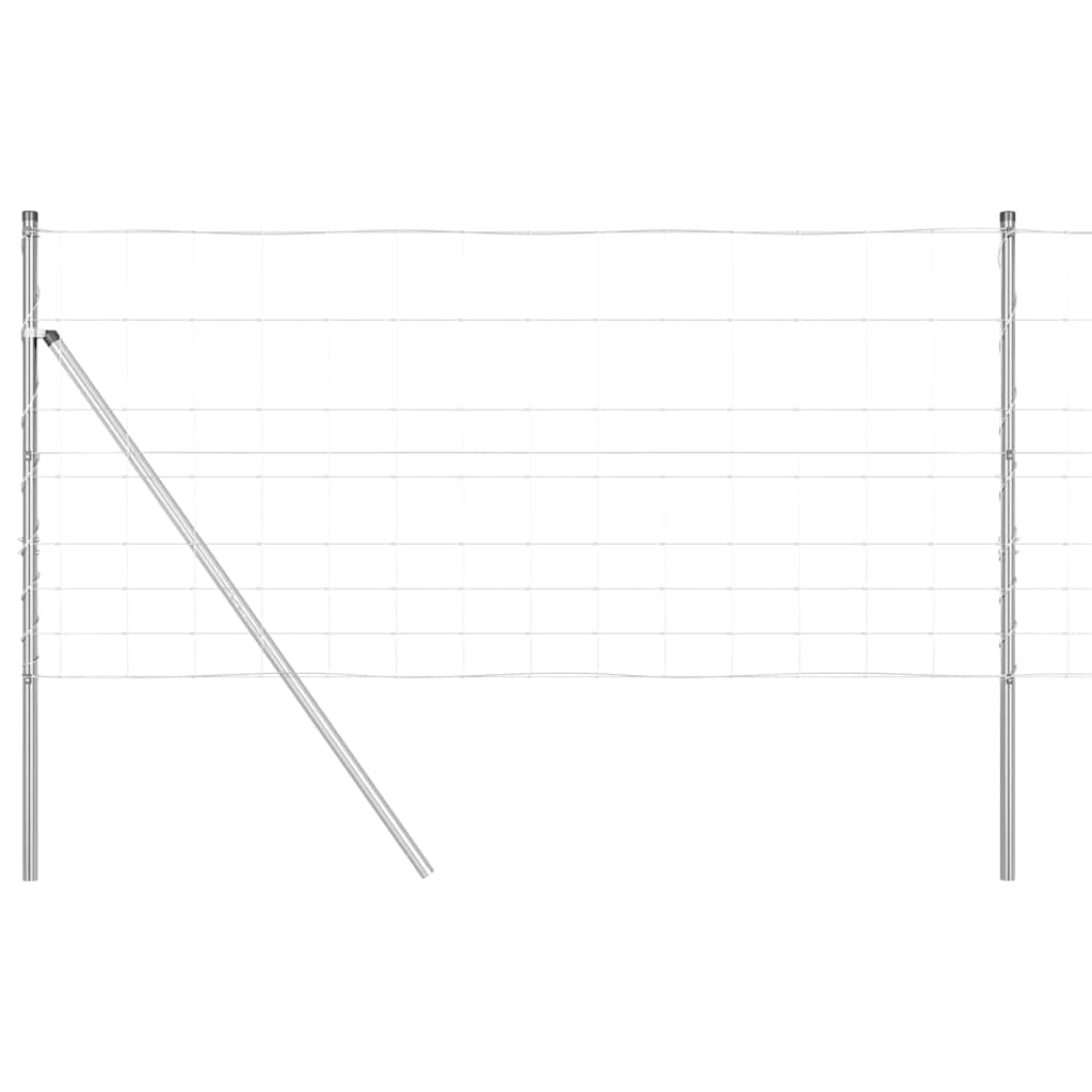 Ground Fix Geschweißter Drahtzaun 25 x 0,8 m Silber Netz