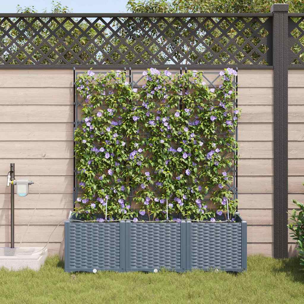 Garten-Pflanzgefäß 4 Stk. Braun 160 x 40 x 22 cm PP