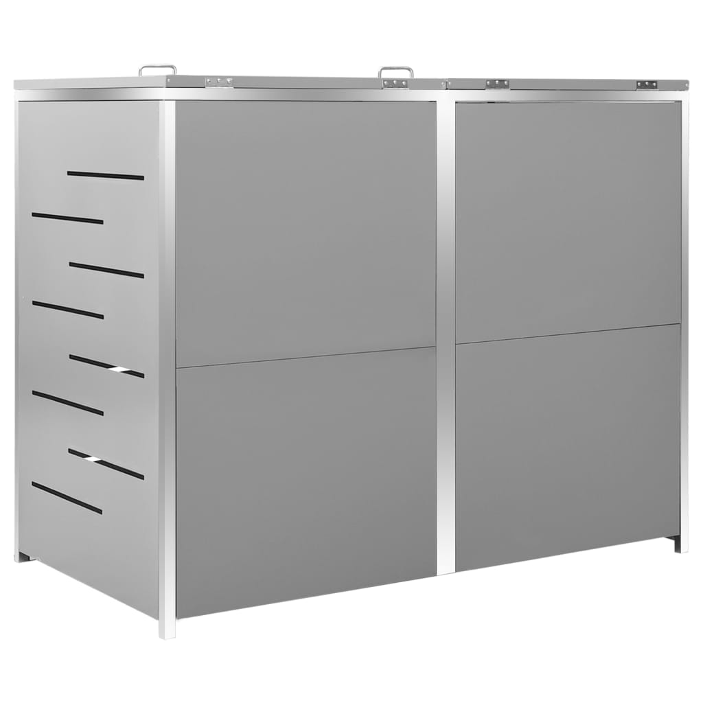 Mülltonnenbox für 3 Tonnen 207x77,5x112,5 cm Edelstahl