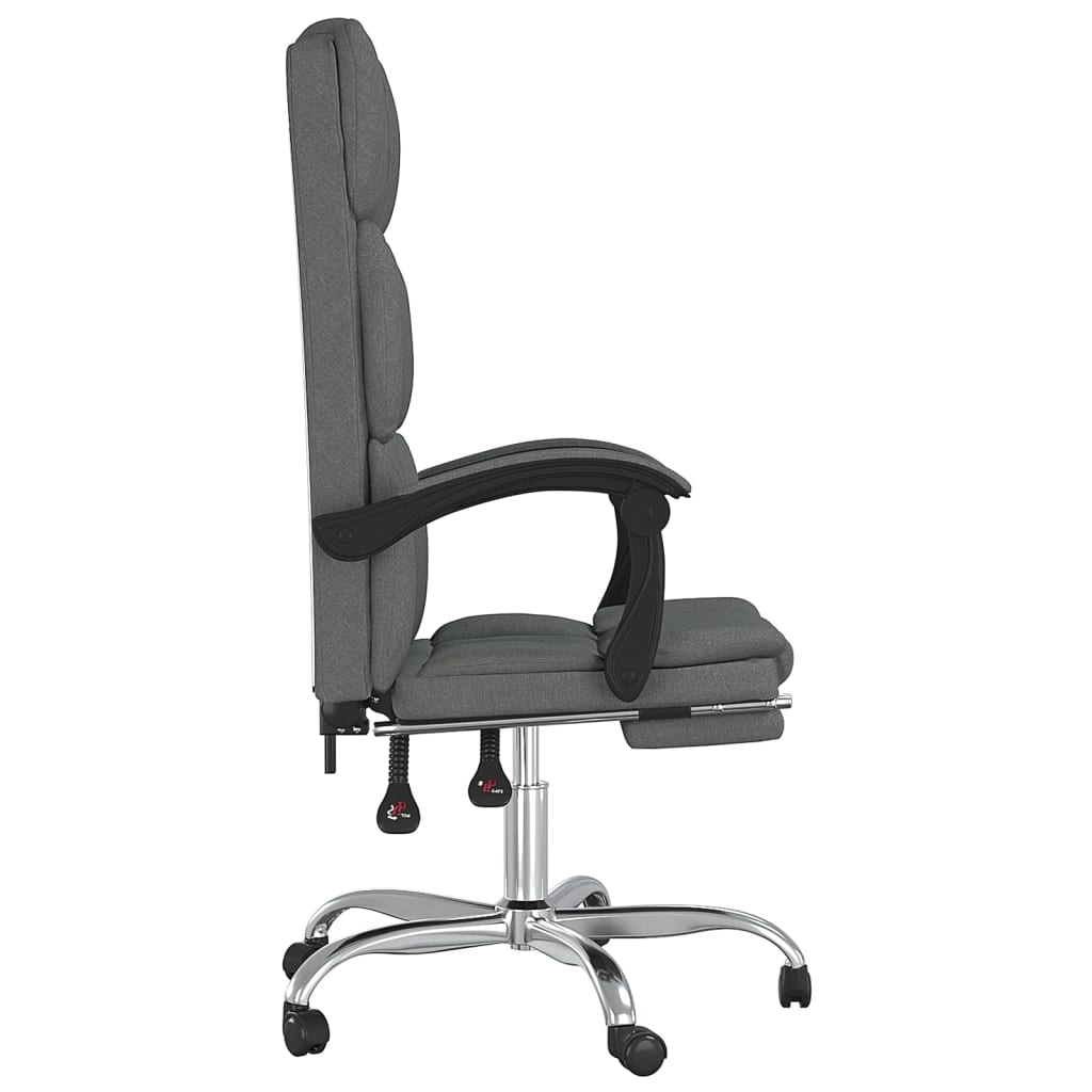 Bürostuhl mit Liegefunktion Taupe Stoff