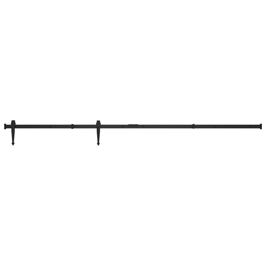 Mini Schiebetürbeschlag Set für Schranktüren 122 cm Carbonstahl