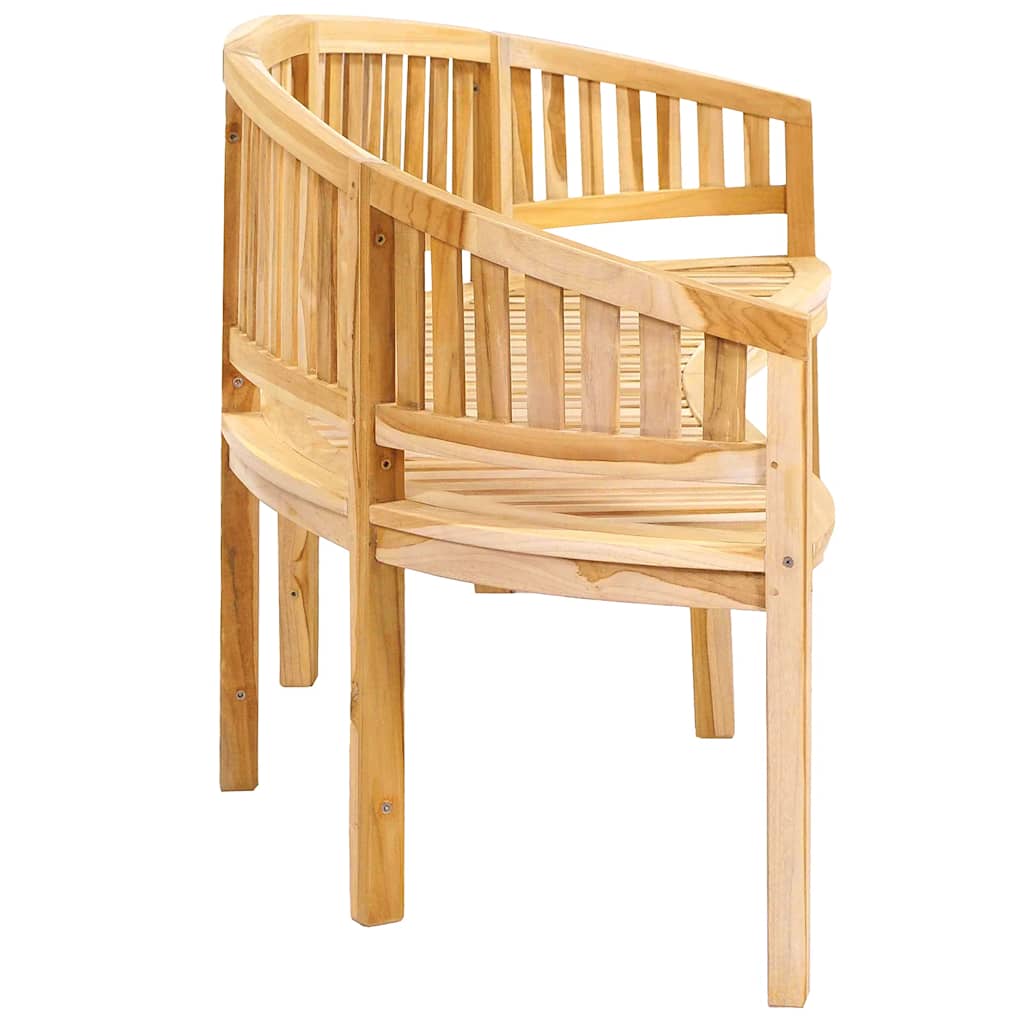 Bananenbank 180 cm Massivholz Teak