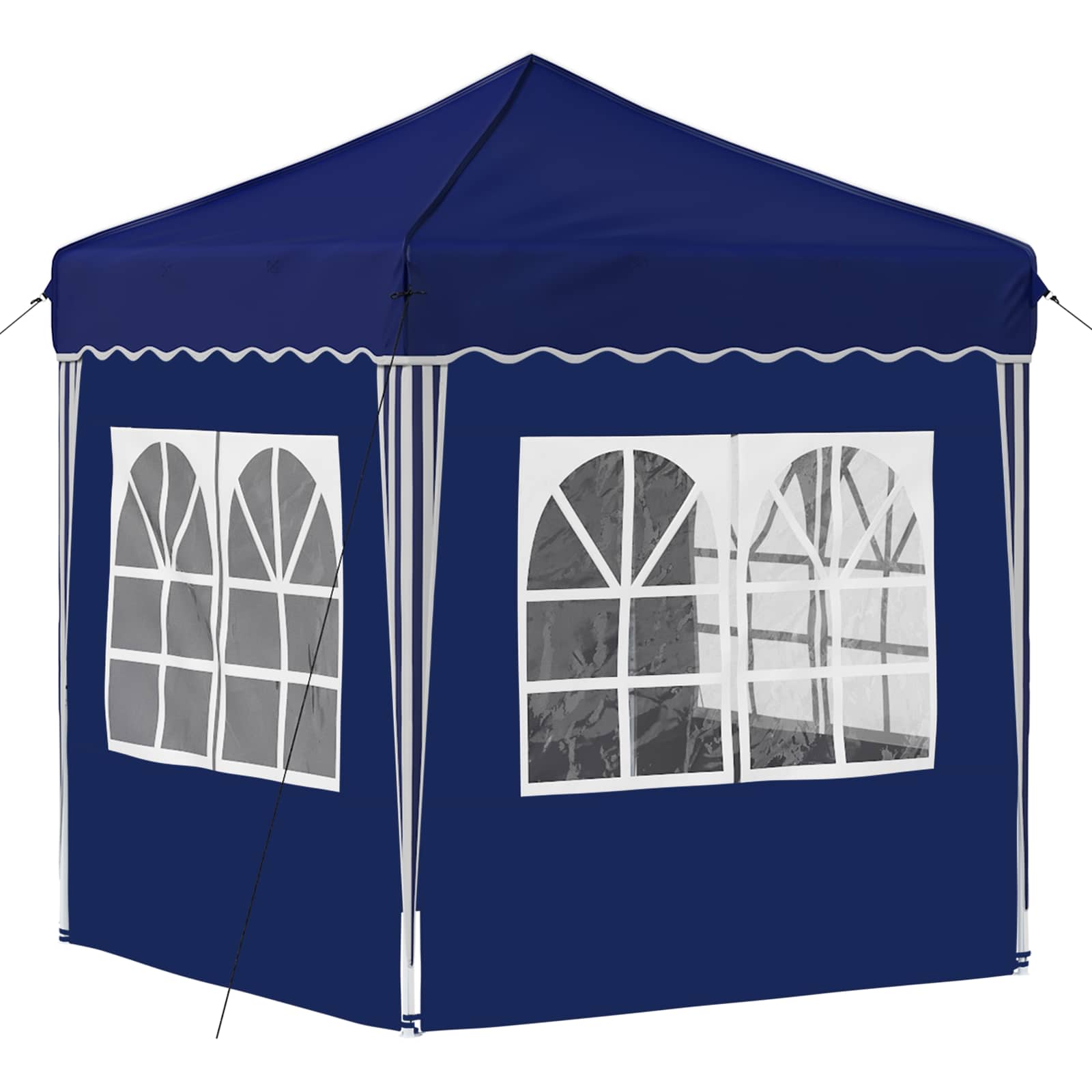 Pop-up Partyzelt 195 x 195 x 245 cm Creme Oxford-Stoff