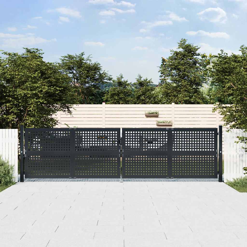 Gartentor Anthrazit 100x75 cm Stahl