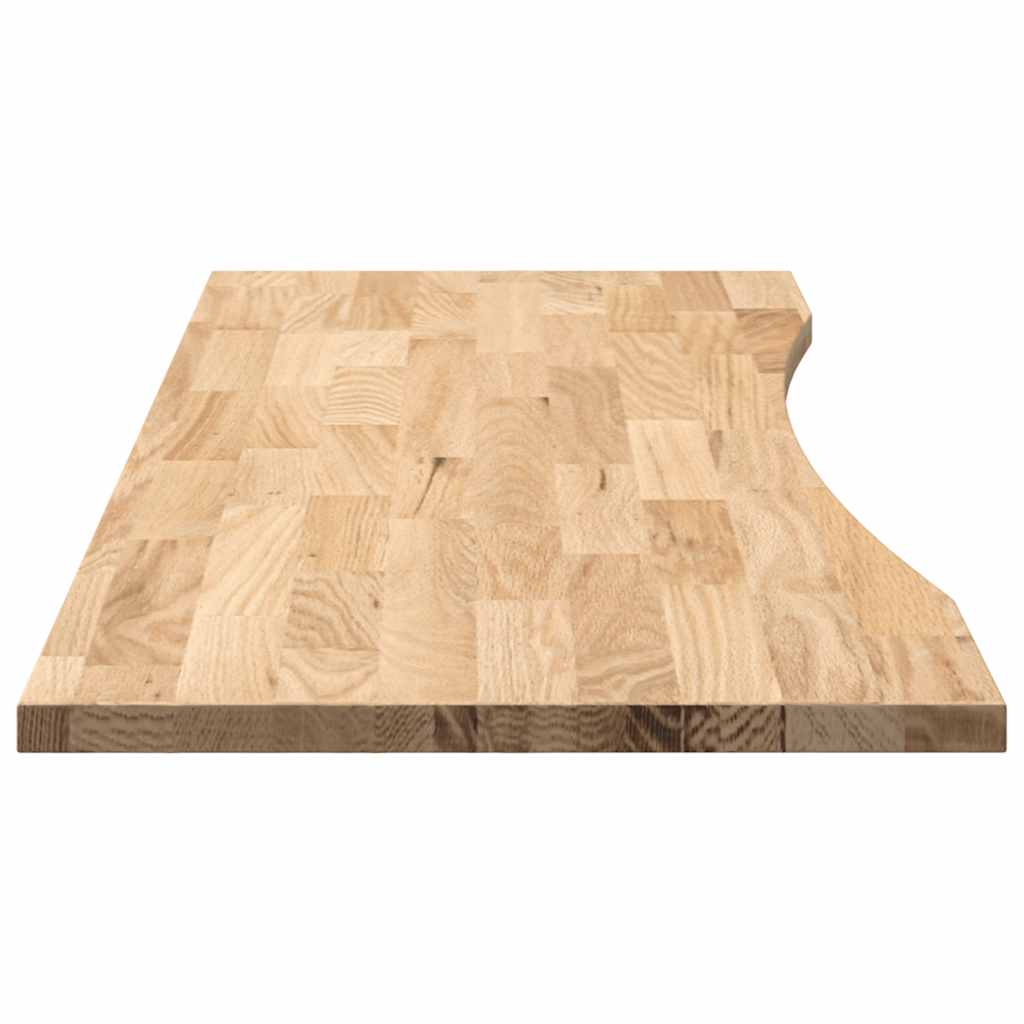 Schreibtischplatte Unbehandelt 80x50x2,5 cm Massivholz Eiche