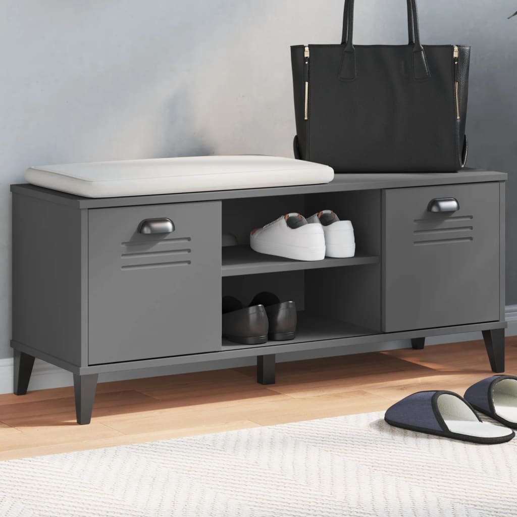 Schuhbank VIKEN Weiß 106x35x45 cm Holzwerkstoff
