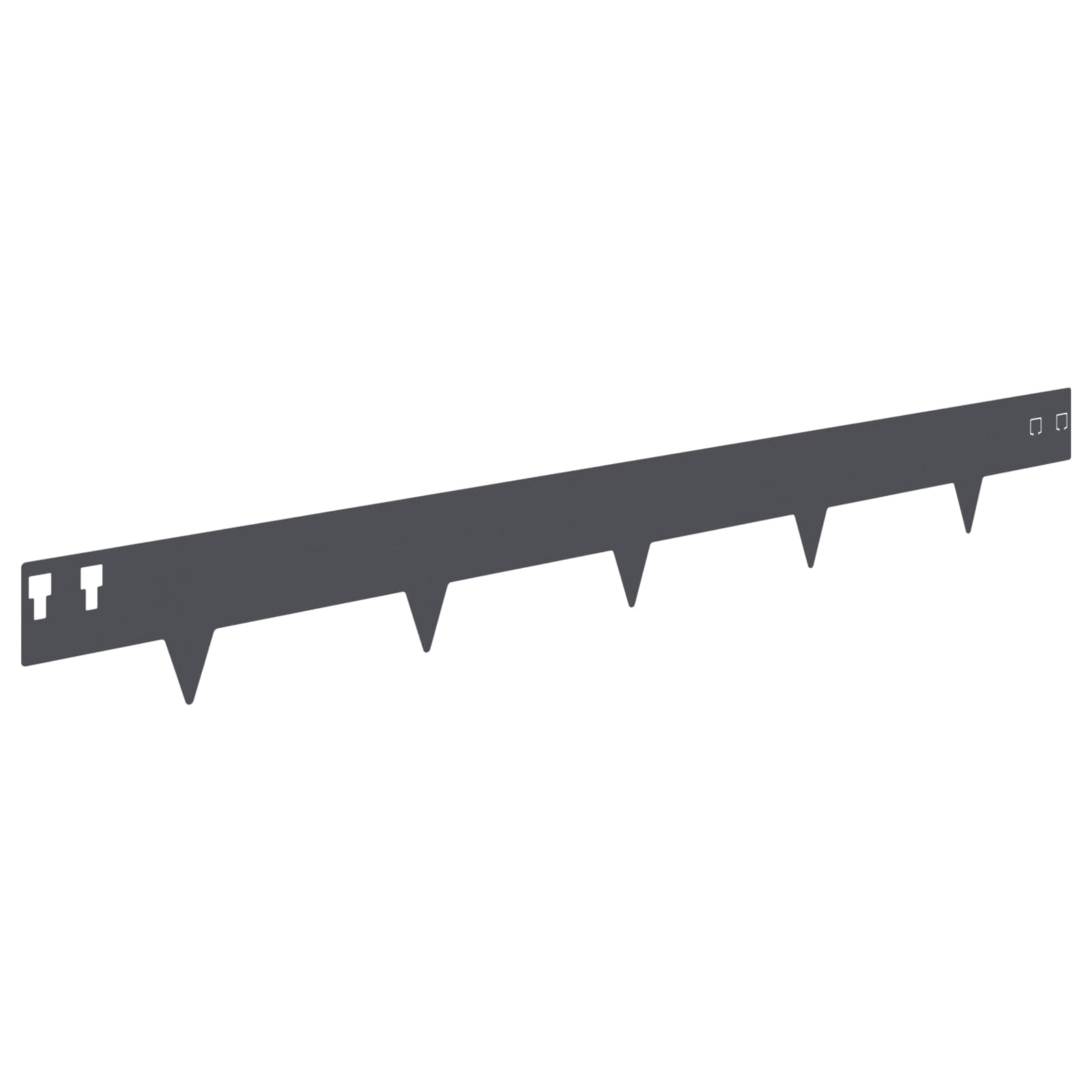 Raseneinfassung 10 pcs 100 x 12 cm Stahl Schwarz