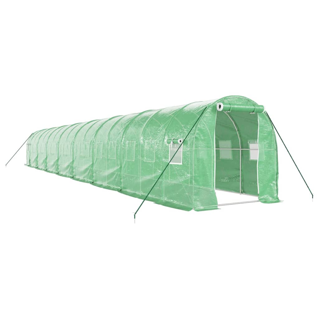 Gewächshaus mit Stahlrahmen Weiß 8 m² 4x2x2 m