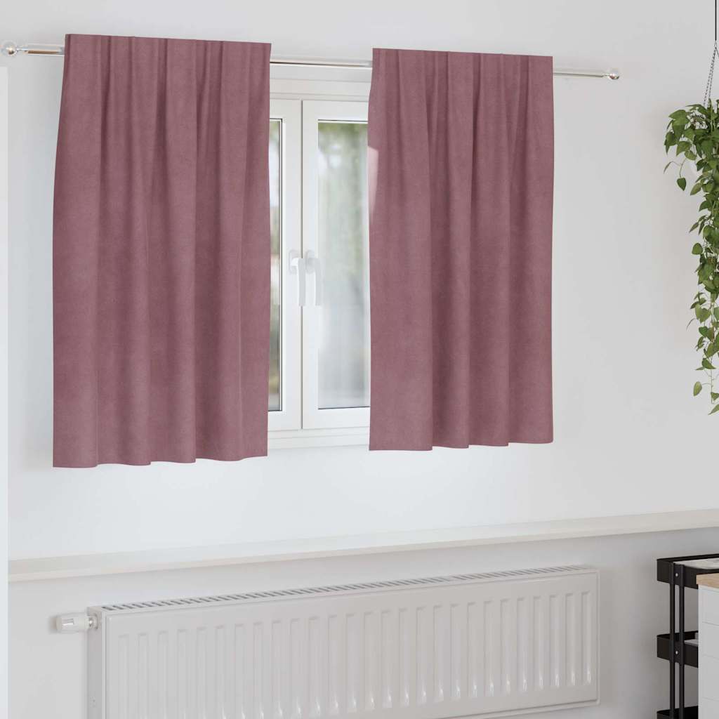 Verdunkelungsvorhänge 2 pcs Schwarz 140 x 140 cm Samt